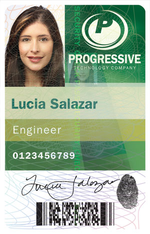 example corporate ID card